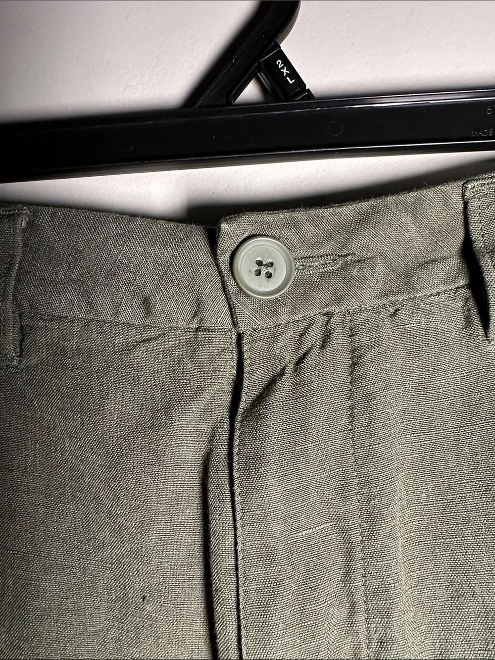 Magaschoni Man Olive Green Linen Blend Shorts